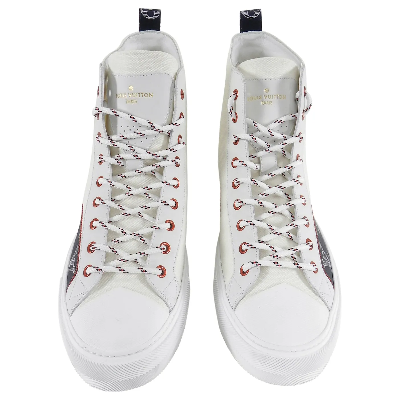 Louis Vuitton White Tattoo High Top Sneaker Boot - 11