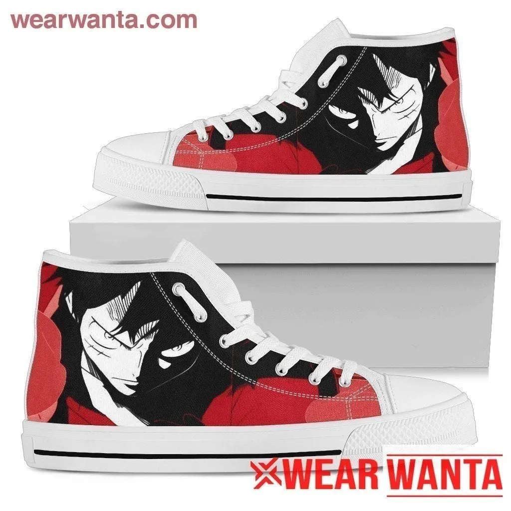 Luffy Sneakers High Top Fan One Piece Gift NH09