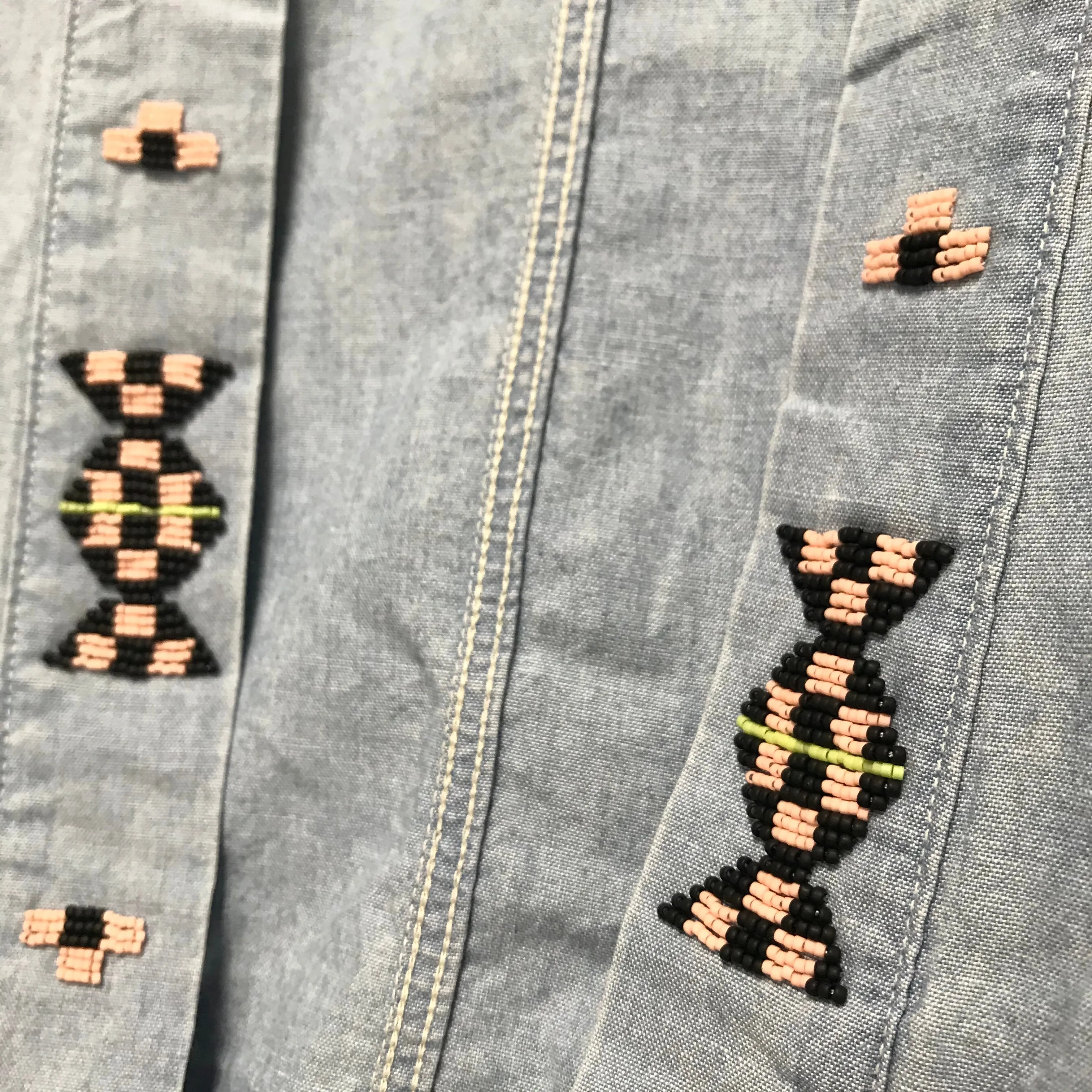 [M] Kapital Kakashi Beaded Indigo Shirt Jacket