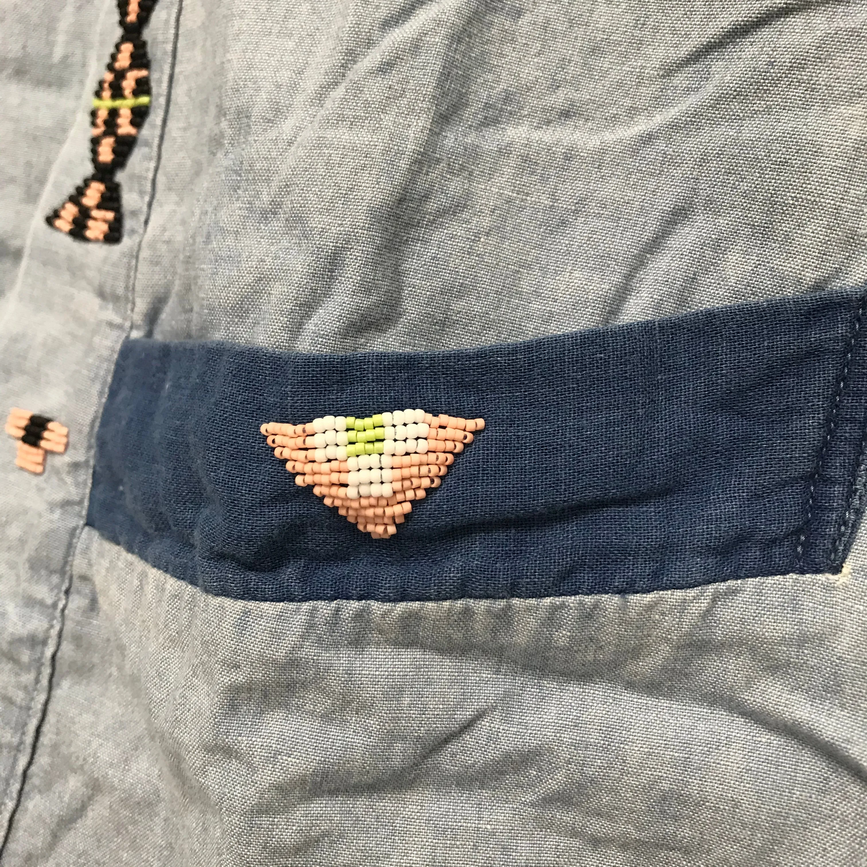 [M] Kapital Kakashi Beaded Indigo Shirt Jacket