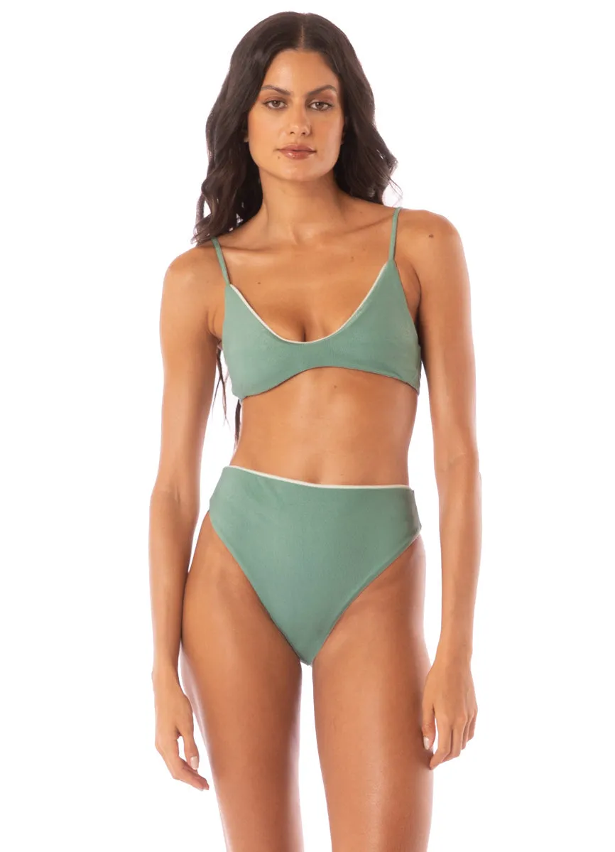 Maaji Shamrock Green Creta Bralette Bikini Top