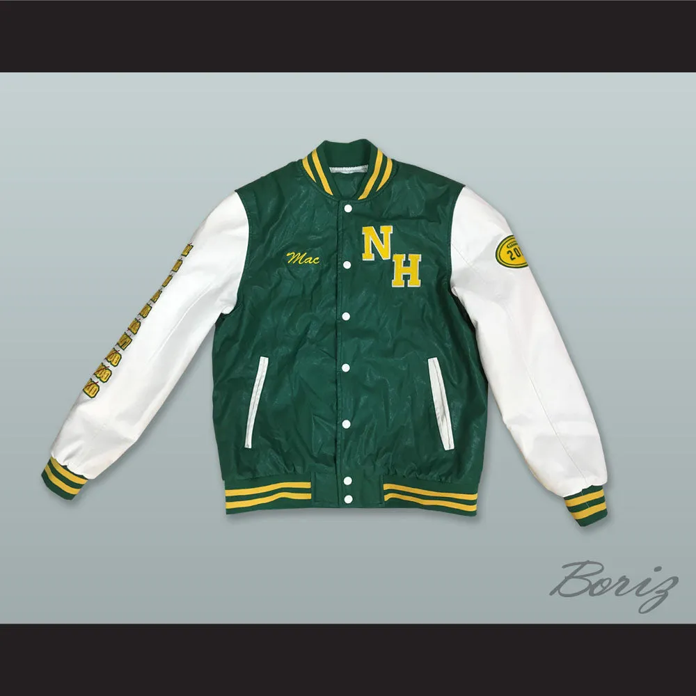 Mac Johnson N. Hale High School Green and White Lab Leather Varsity Letterman Jacket