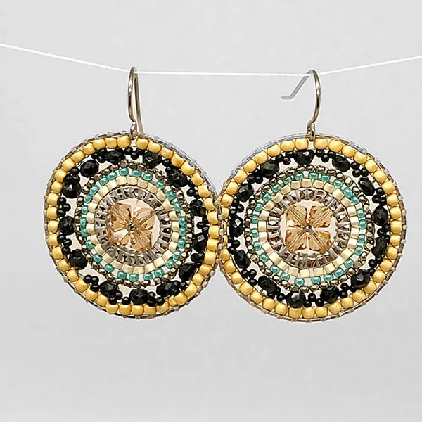 Mandala Ice Circle Earrings