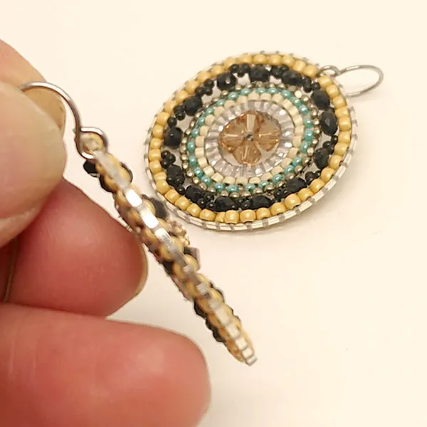 Mandala Ice Circle Earrings