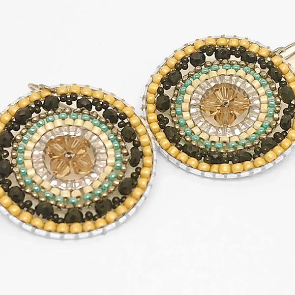 Mandala Ice Circle Earrings