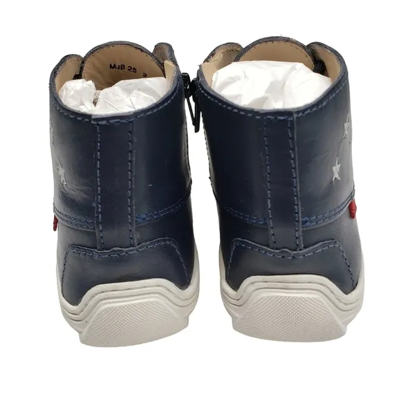 Marc Joseph | NIB Houston Bootie Navy Napa Preppy Leather Lace Up Boots Boy's 2