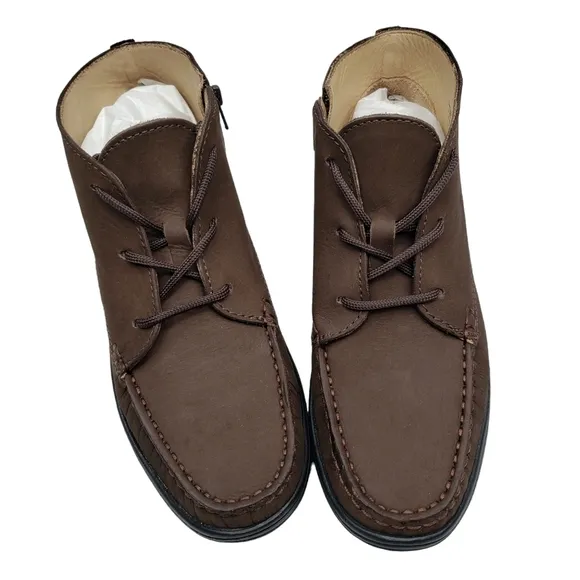 Marc Joseph | NIB West Houston Bootie Brown Nobuck Lace Up Leather Boots Boy 4.5