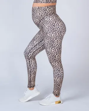 Maternity Leggings - Yellow Leopard