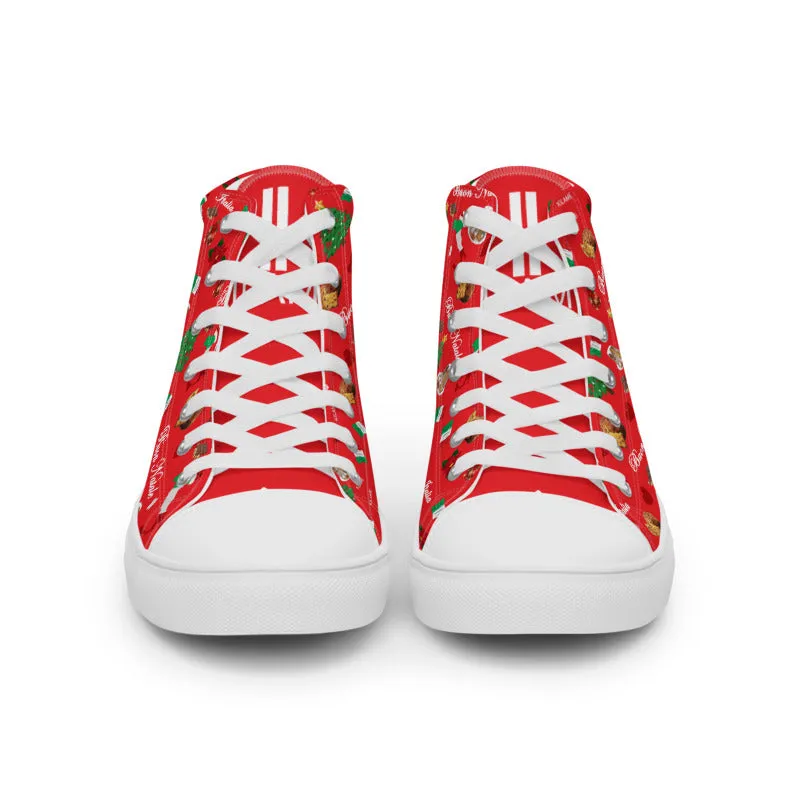 Men’s high top canvas shoes 'Buon Natale'