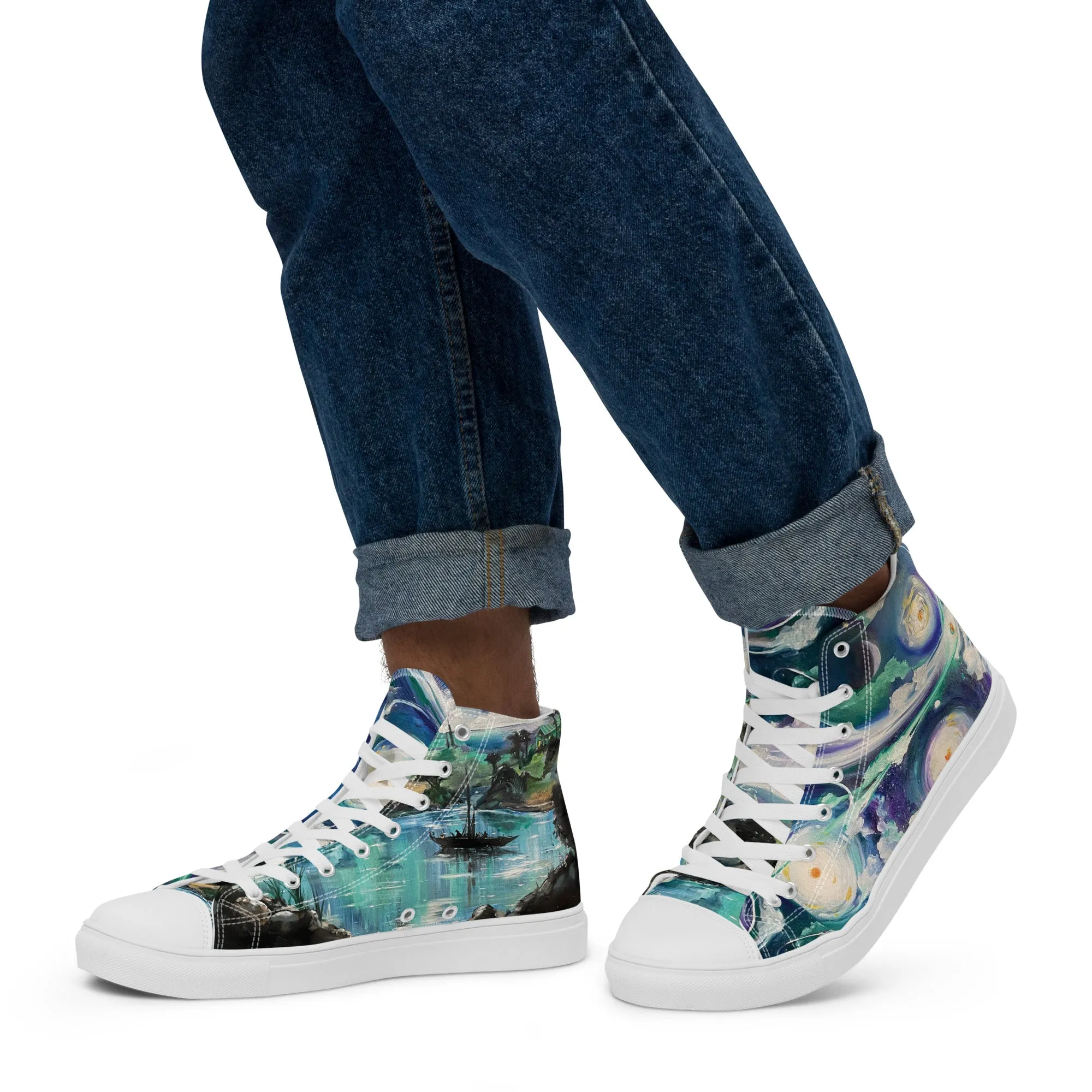 Men’s high top canvas shoes