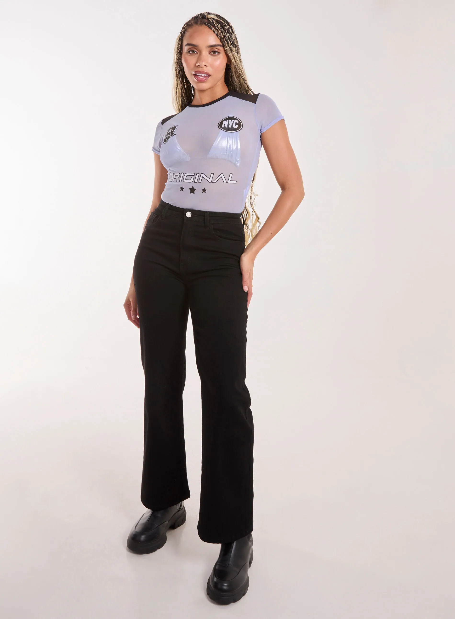 Mesh Sports Crop Top