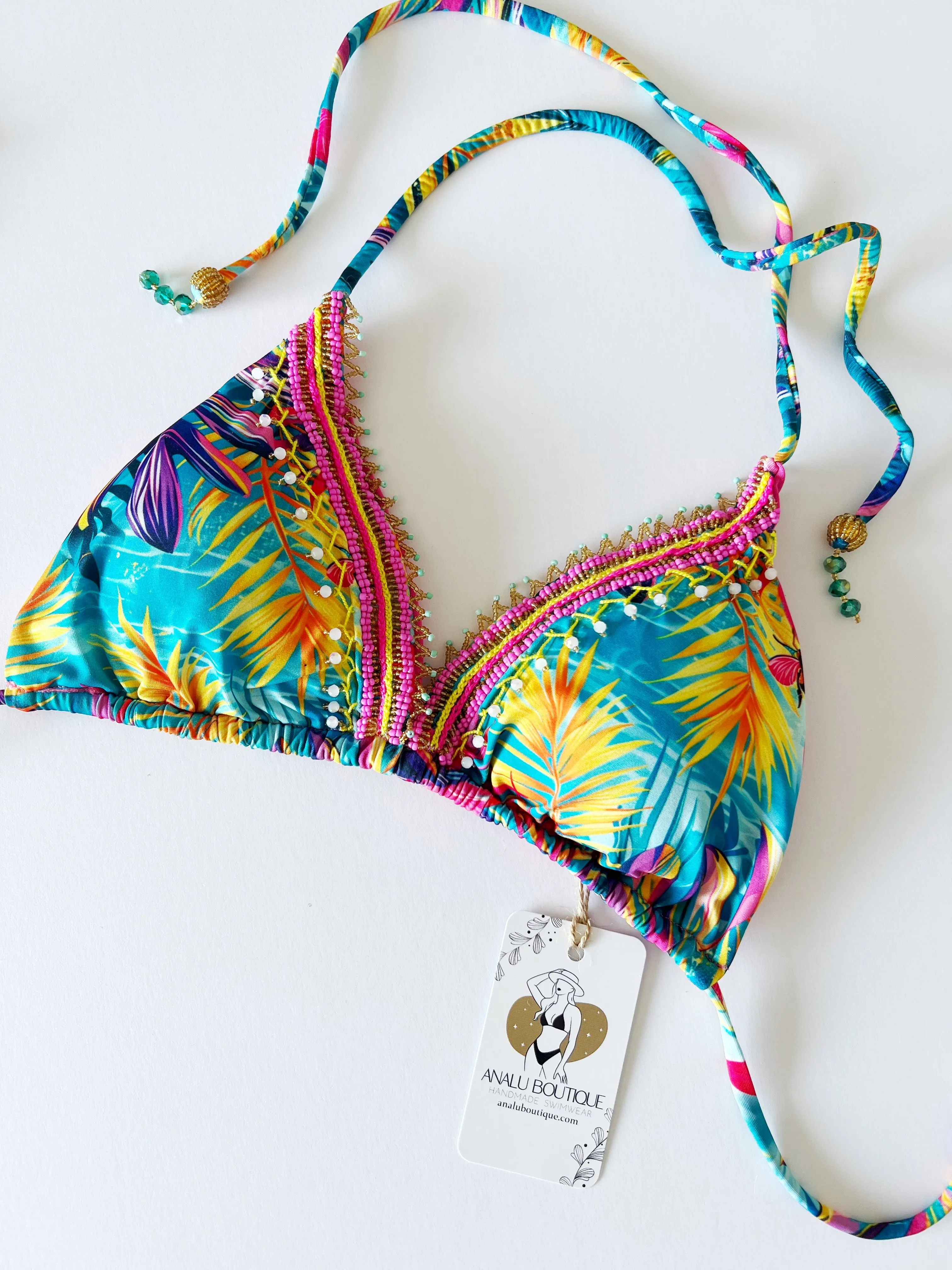 Mix & Match Beaded Colombian Bikini Tops