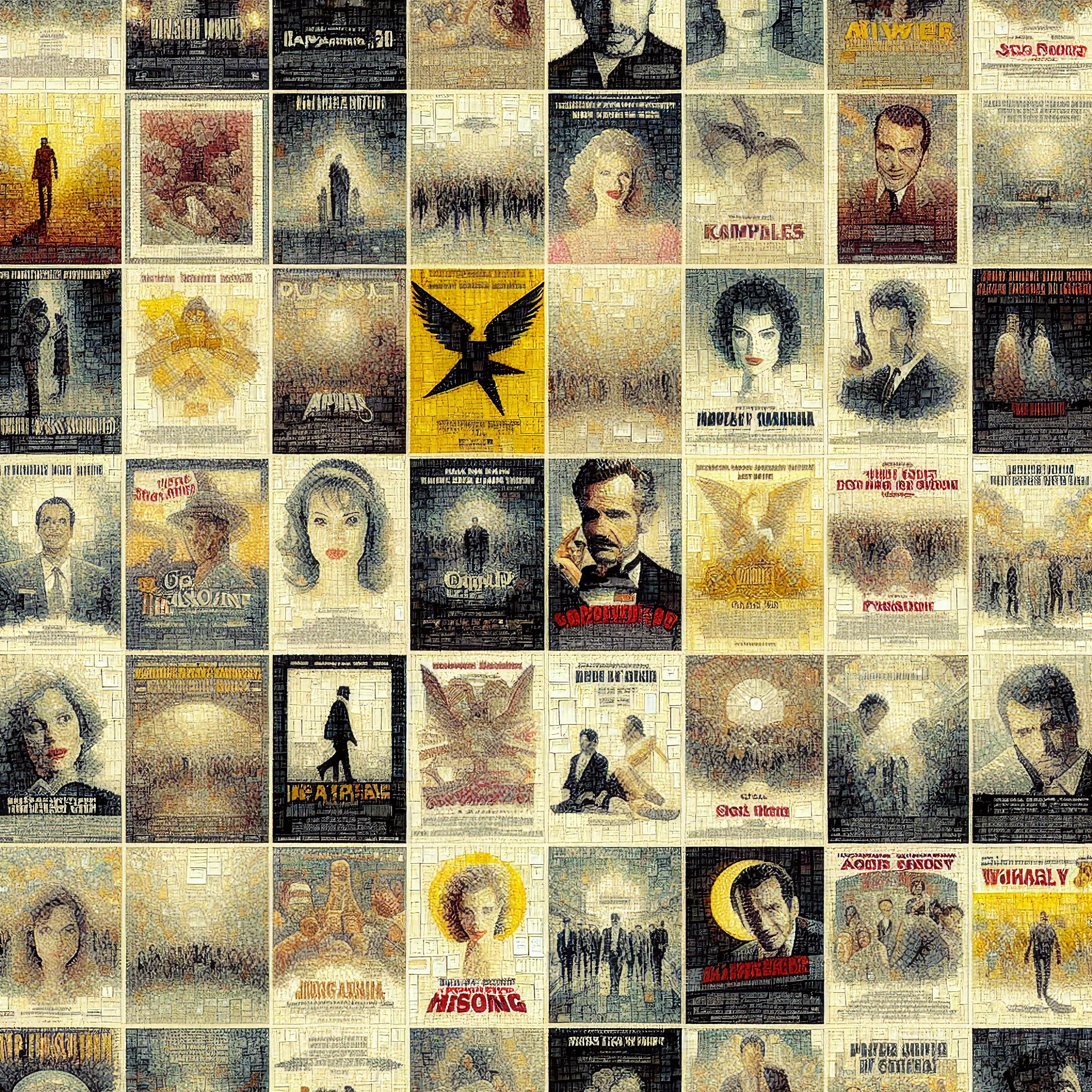movie posters on canvas