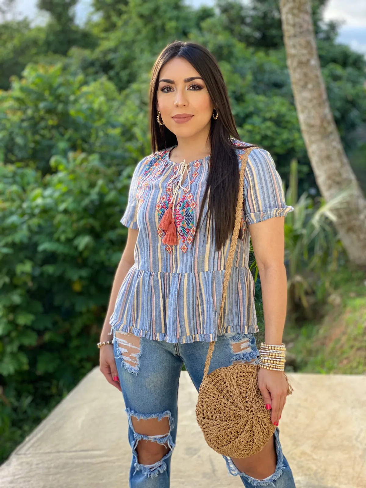 Multi Colored Stripe Top