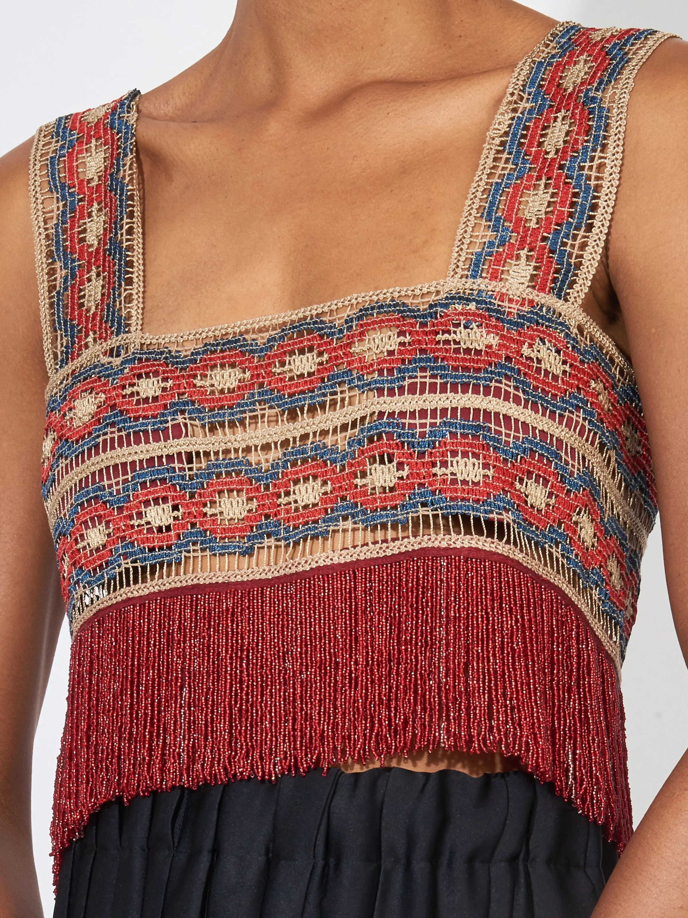 Multi Poulin Fringe Top