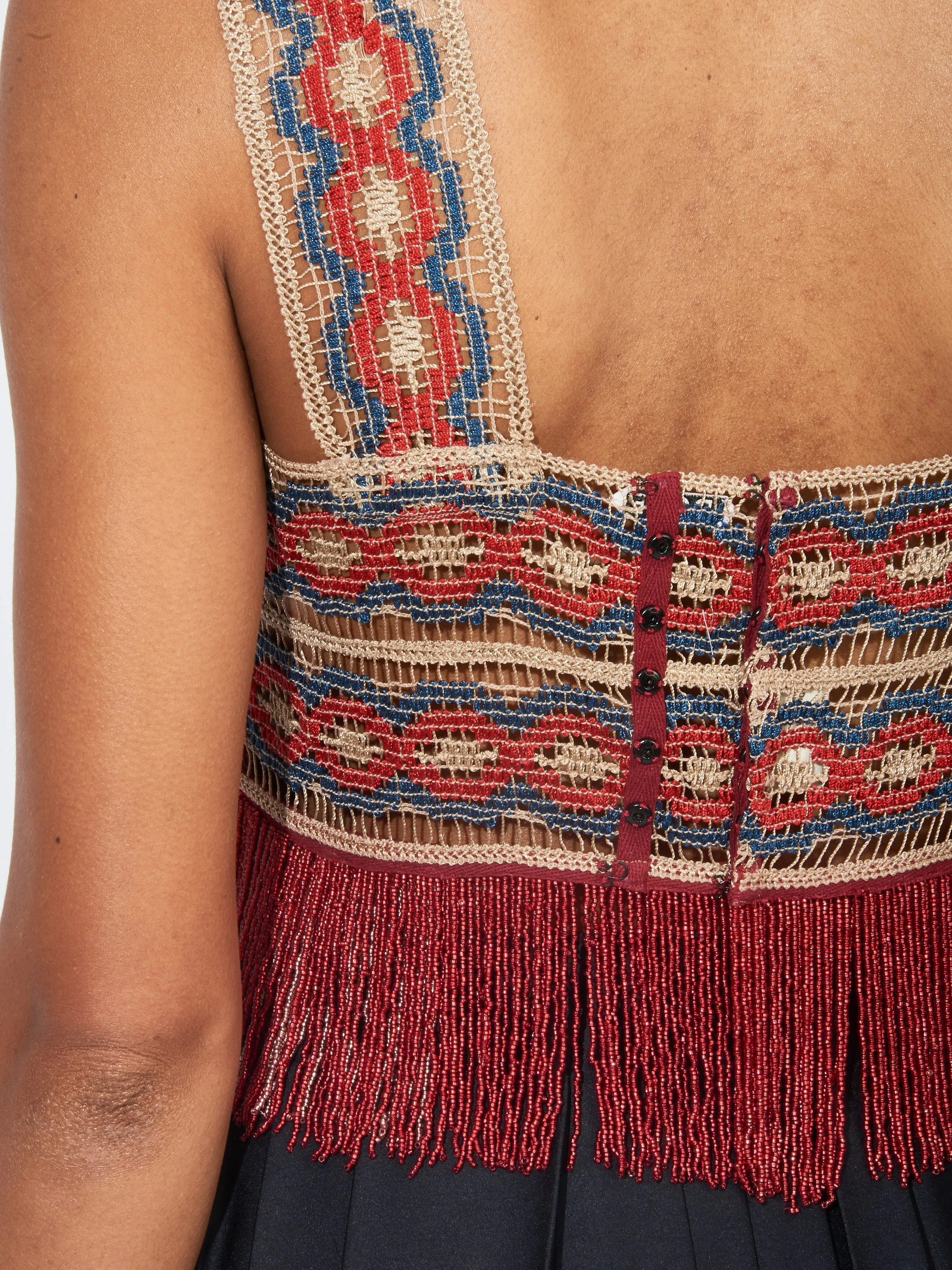 Multi Poulin Fringe Top