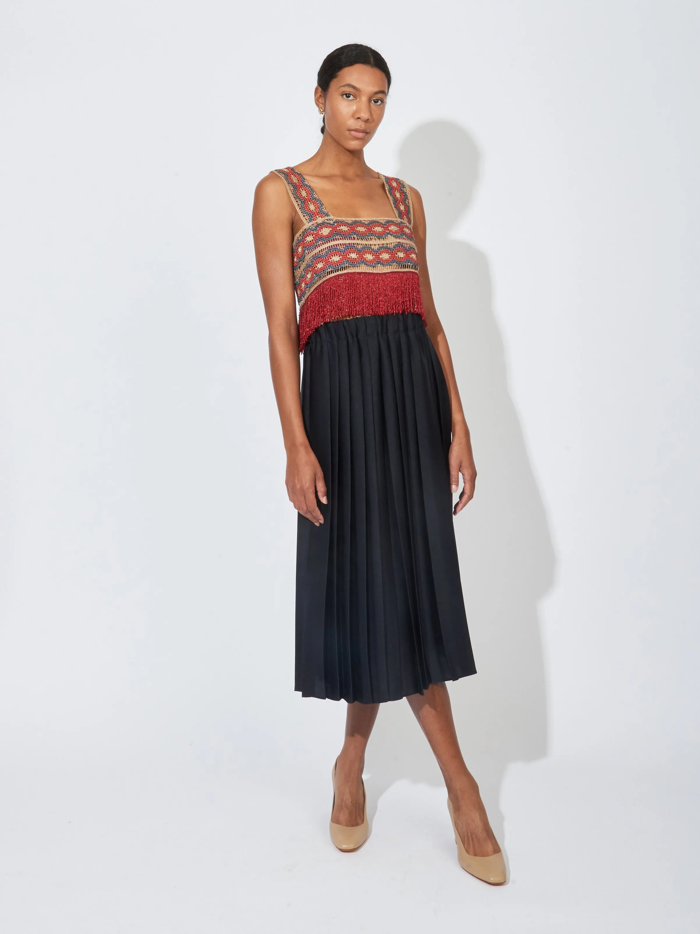 Multi Poulin Fringe Top