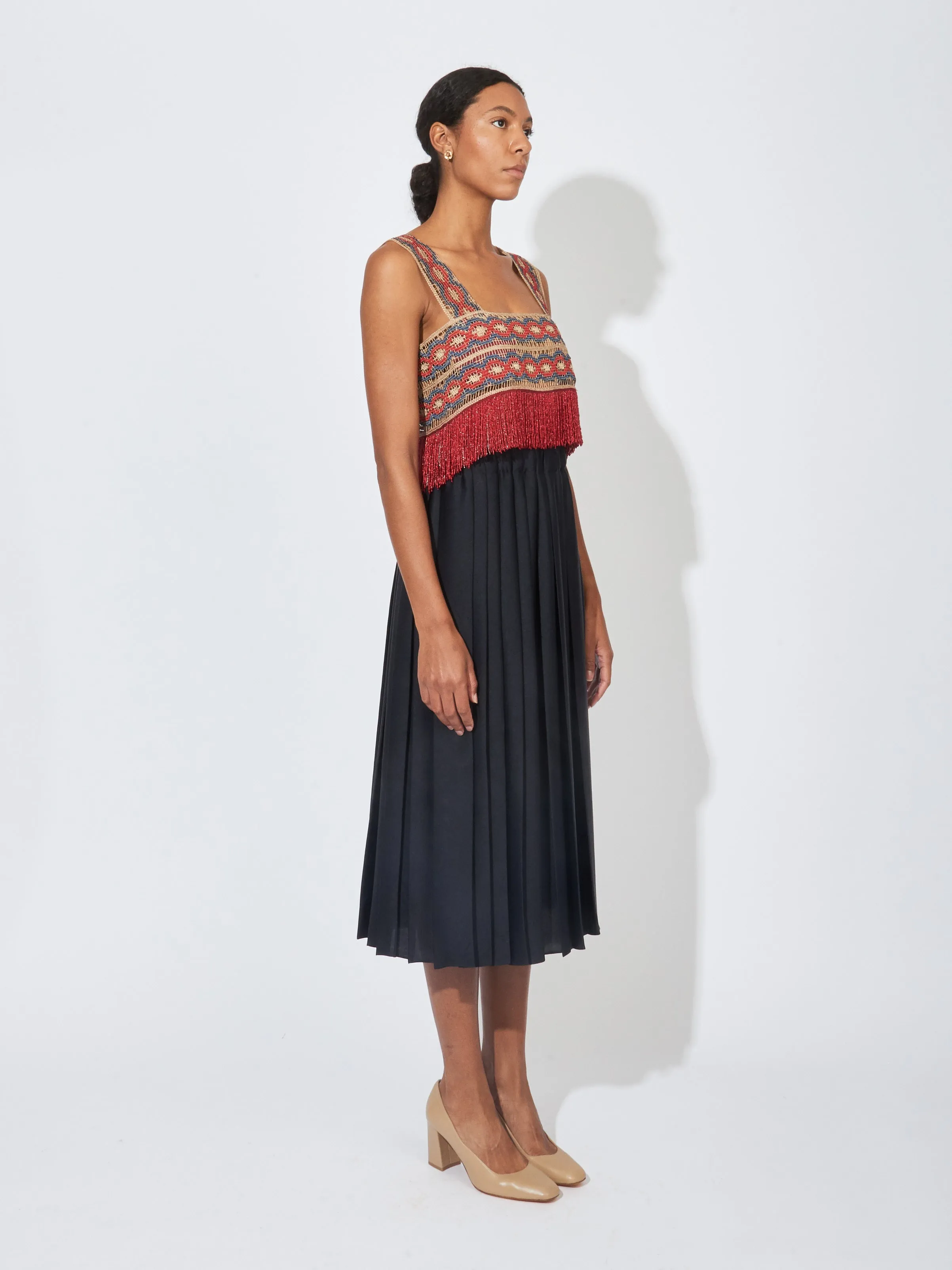Multi Poulin Fringe Top