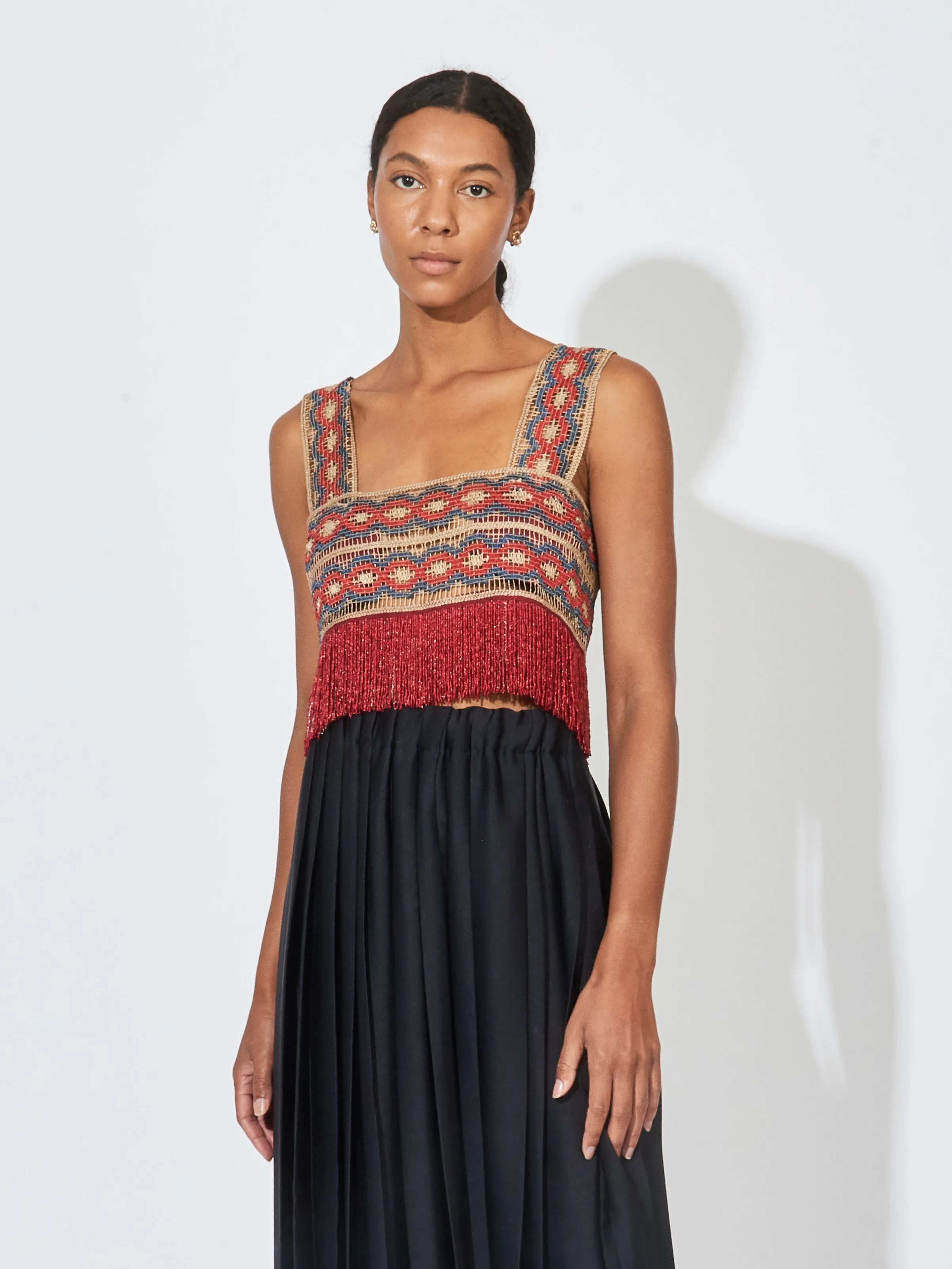 Multi Poulin Fringe Top