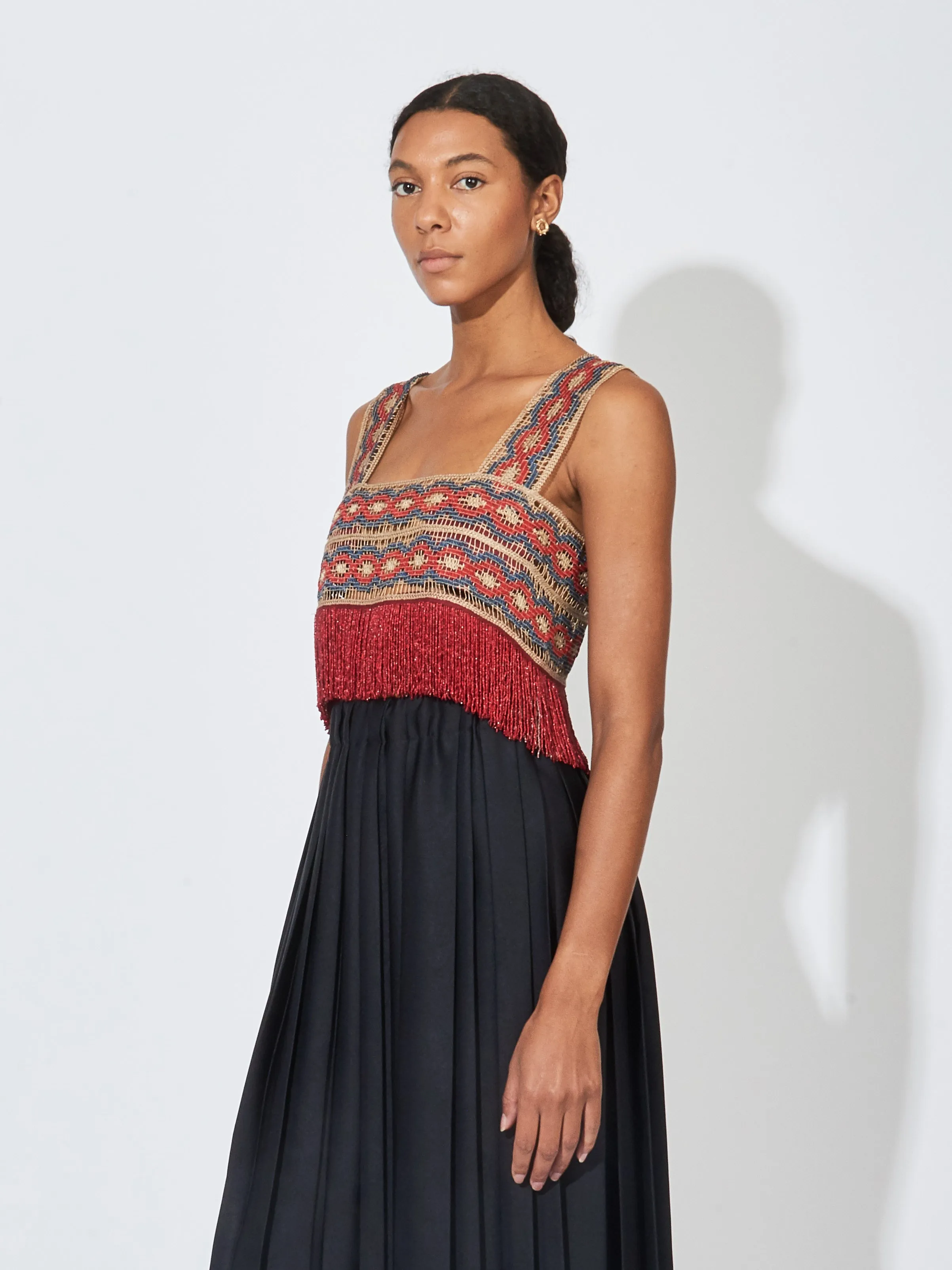 Multi Poulin Fringe Top