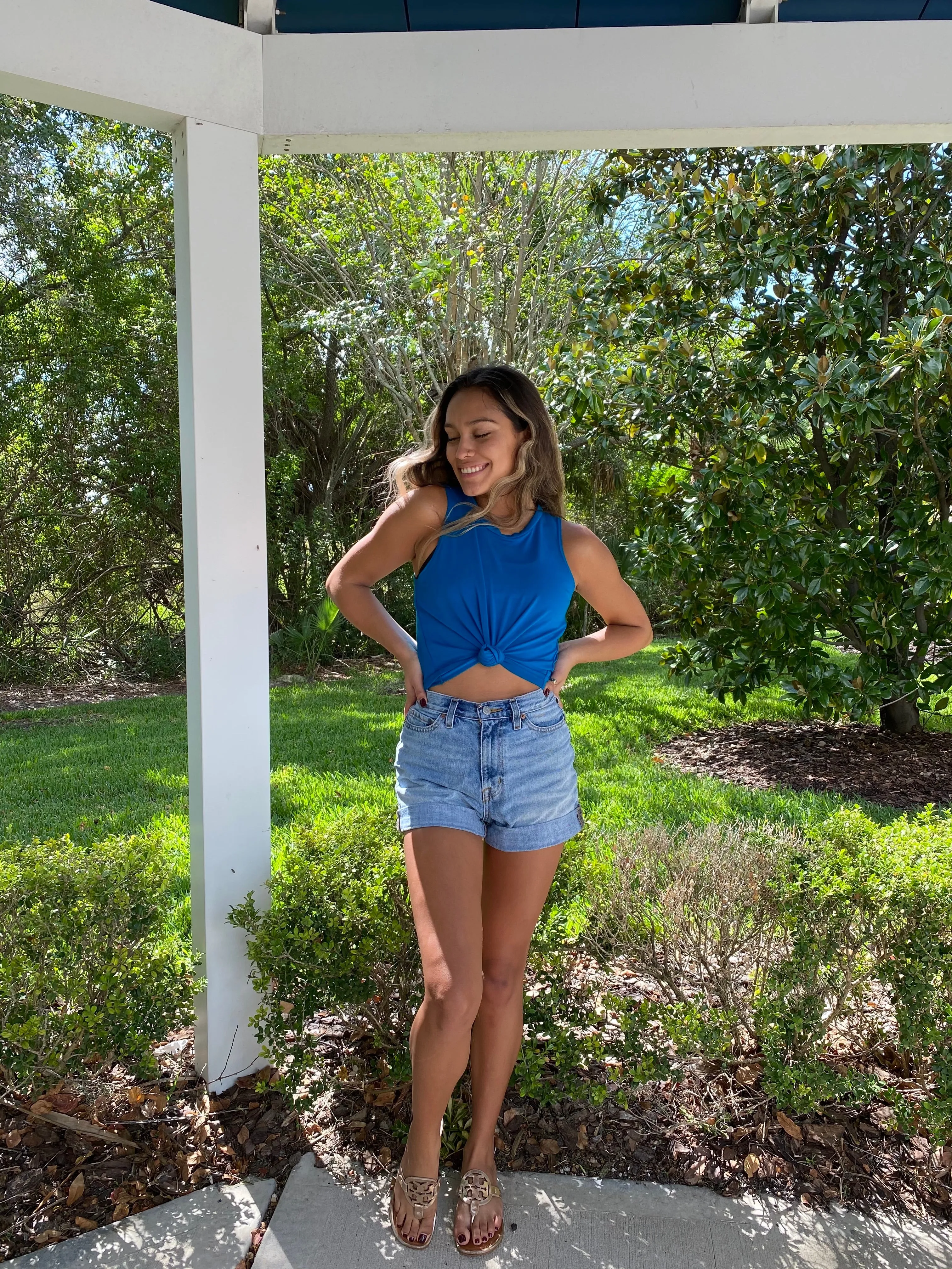 Mykonos Blue Dream Crop Top
