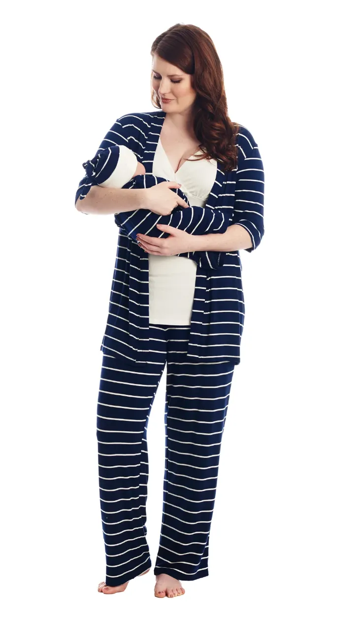 Navy Stripe Analise 5-Piece PJ Set