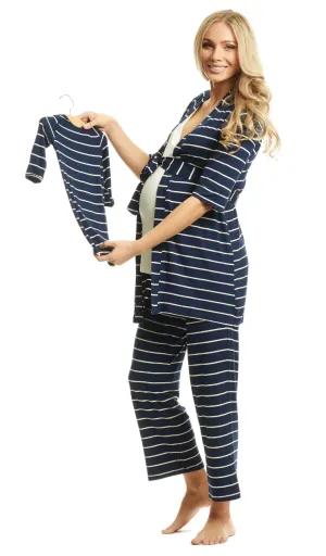 Navy Stripe Analise 5-Piece PJ Set