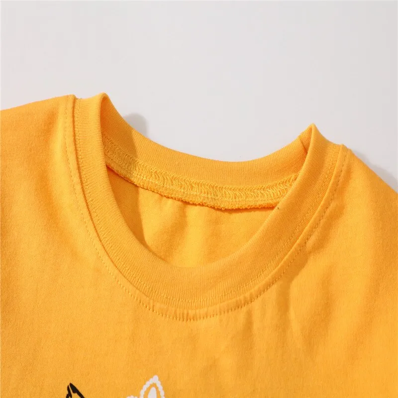 New Spring Girls Embroidered Unicorn Fashion Cotton Tops - Pink, Yellow