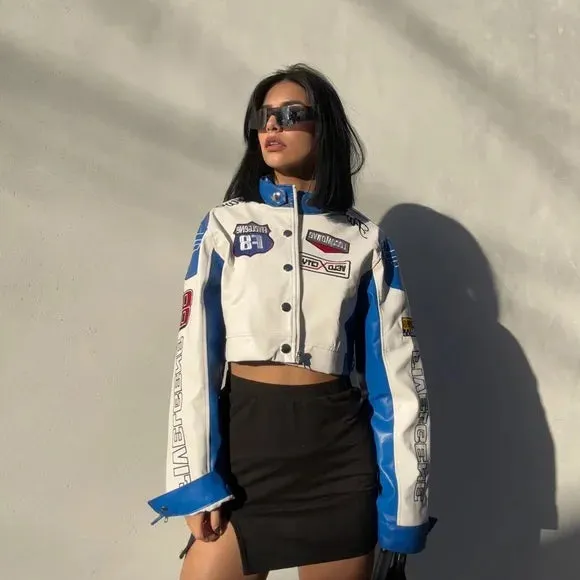 New with tags! Supermade Vintage Cropped Bomber Jacket in ultra soft Faux Leather, Sz M! Retails 88US 
