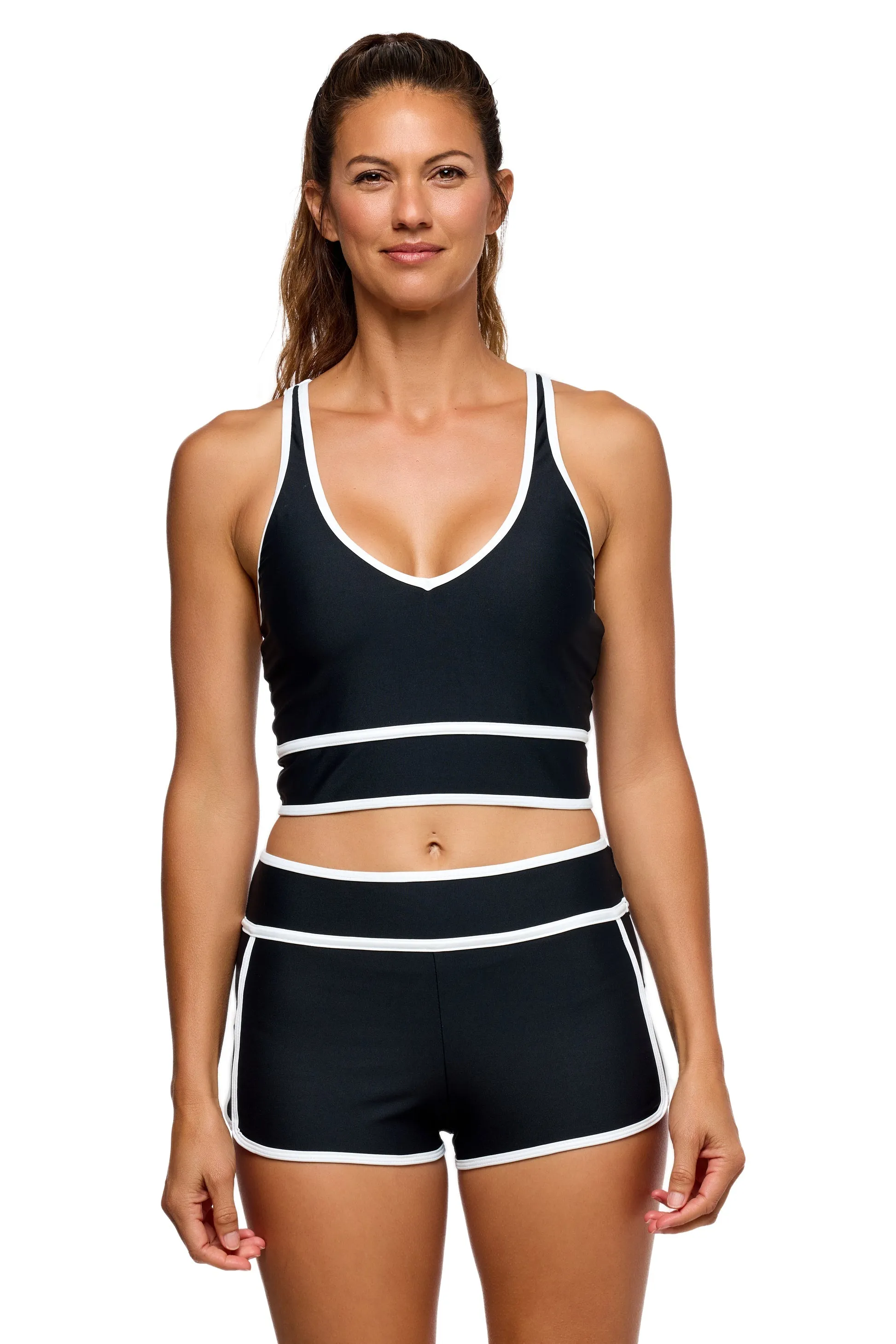 Next On The Run V-neck Crop