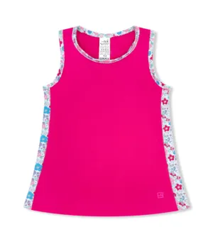 Nicole Tank - Power Pink, Bloomberry Floral
