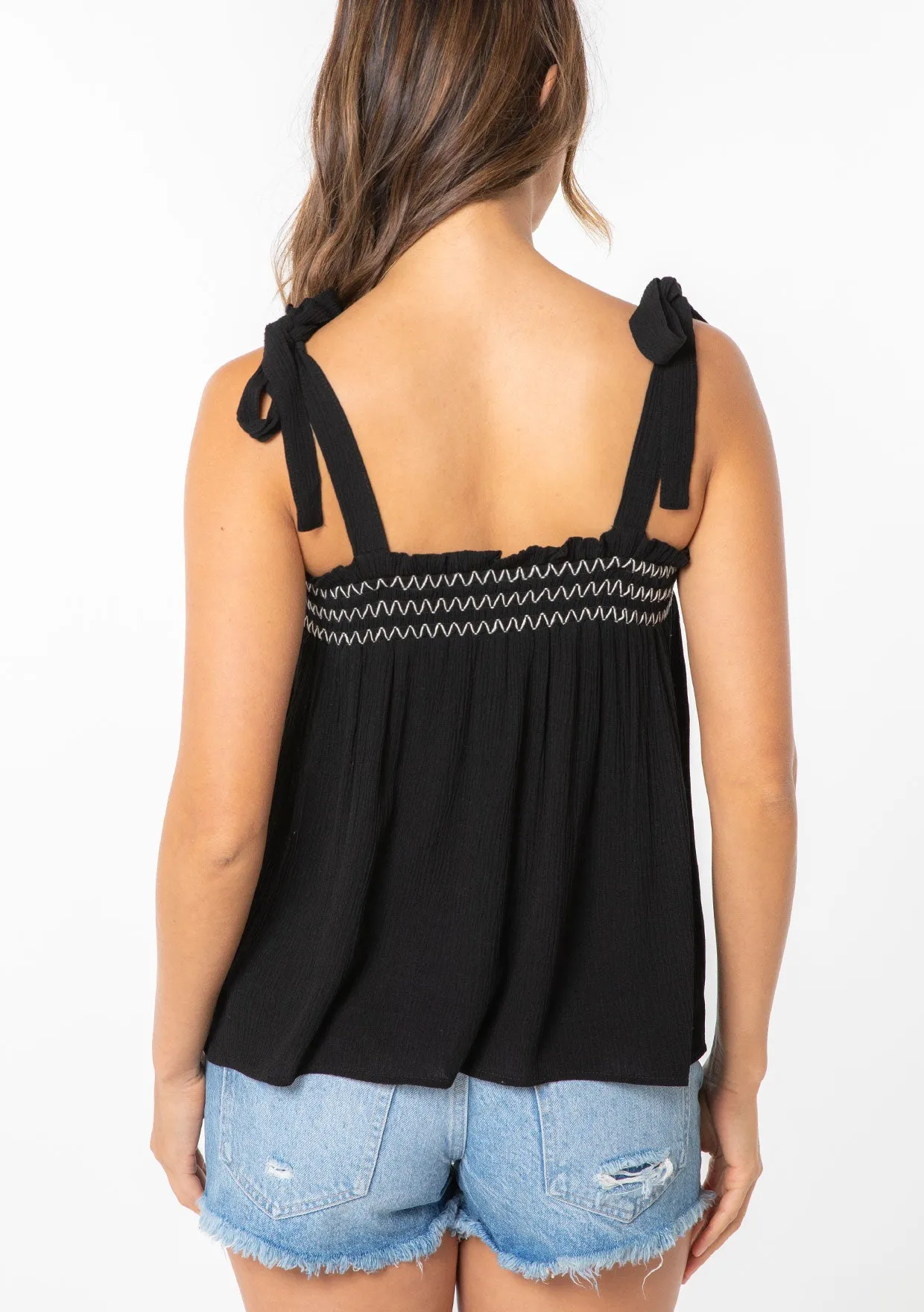 Nix Tie Shoulder Tank Top
