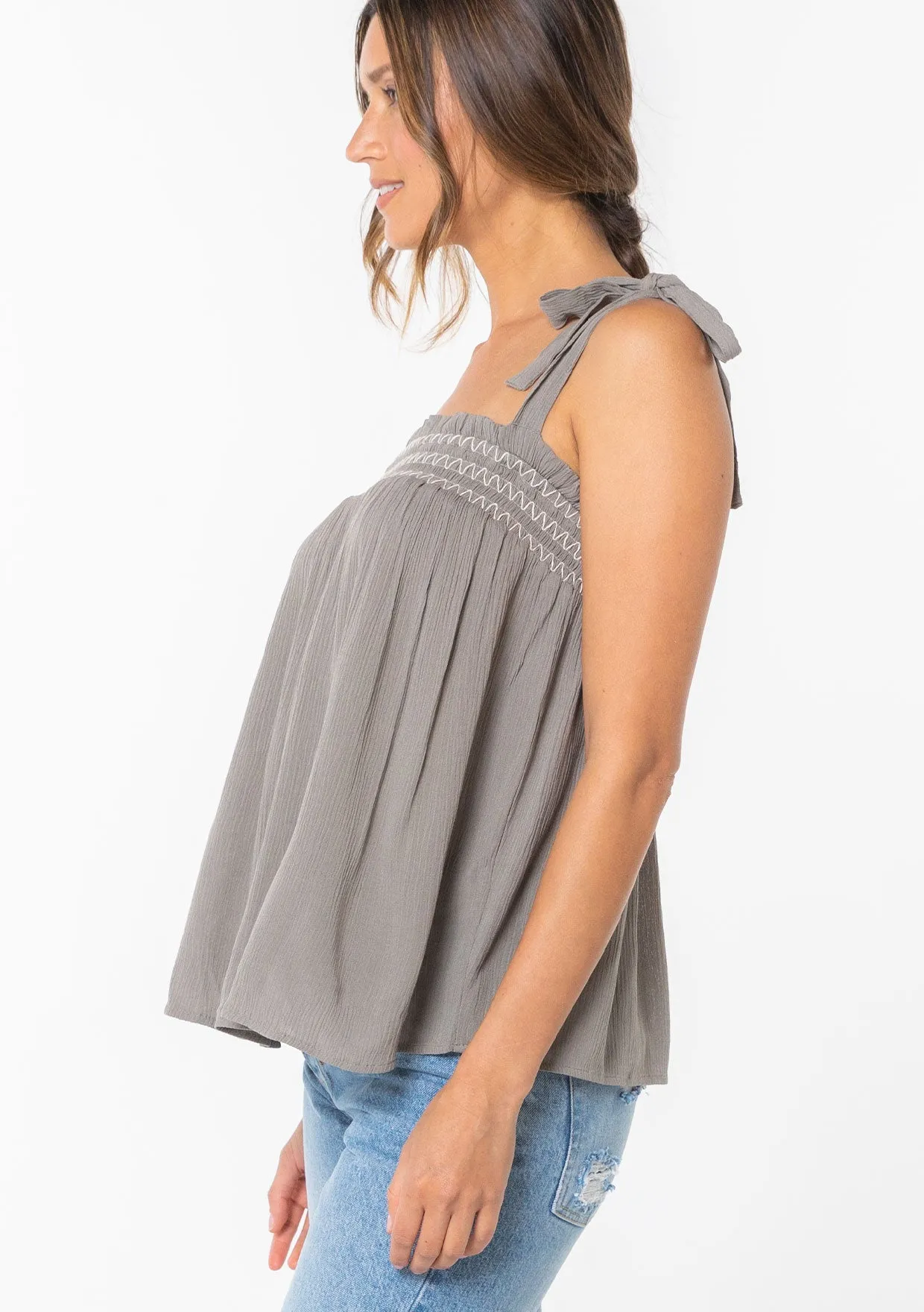 Nix Tie Shoulder Tank Top