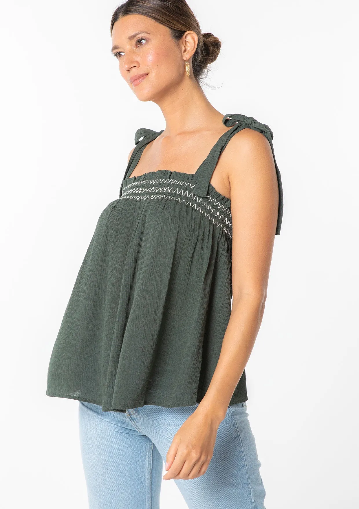 Nix Tie Shoulder Tank Top