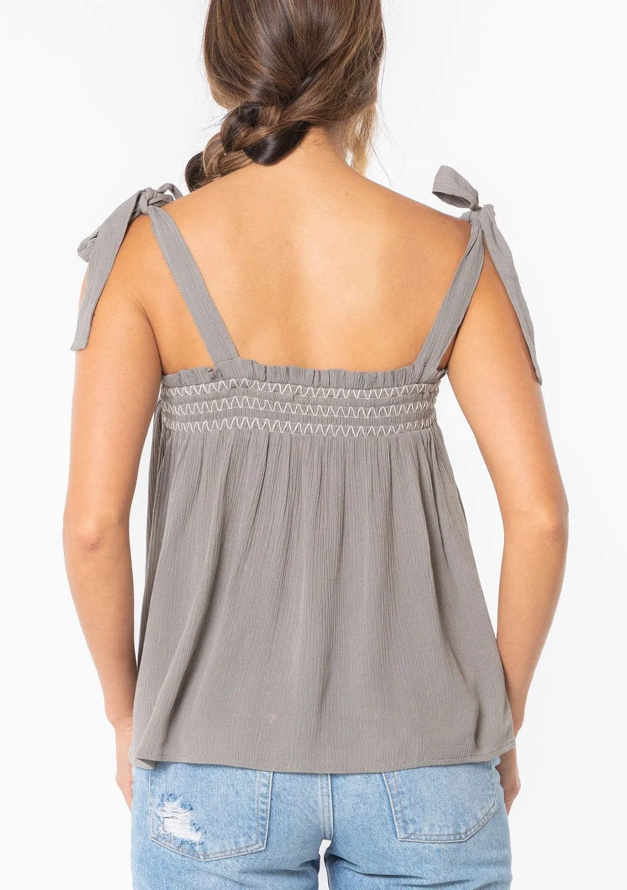 Nix Tie Shoulder Tank Top