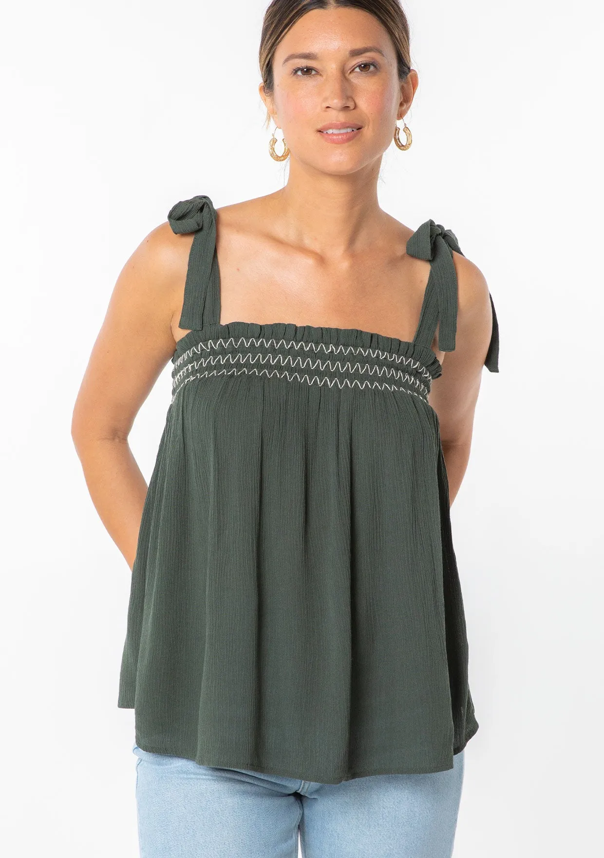 Nix Tie Shoulder Tank Top