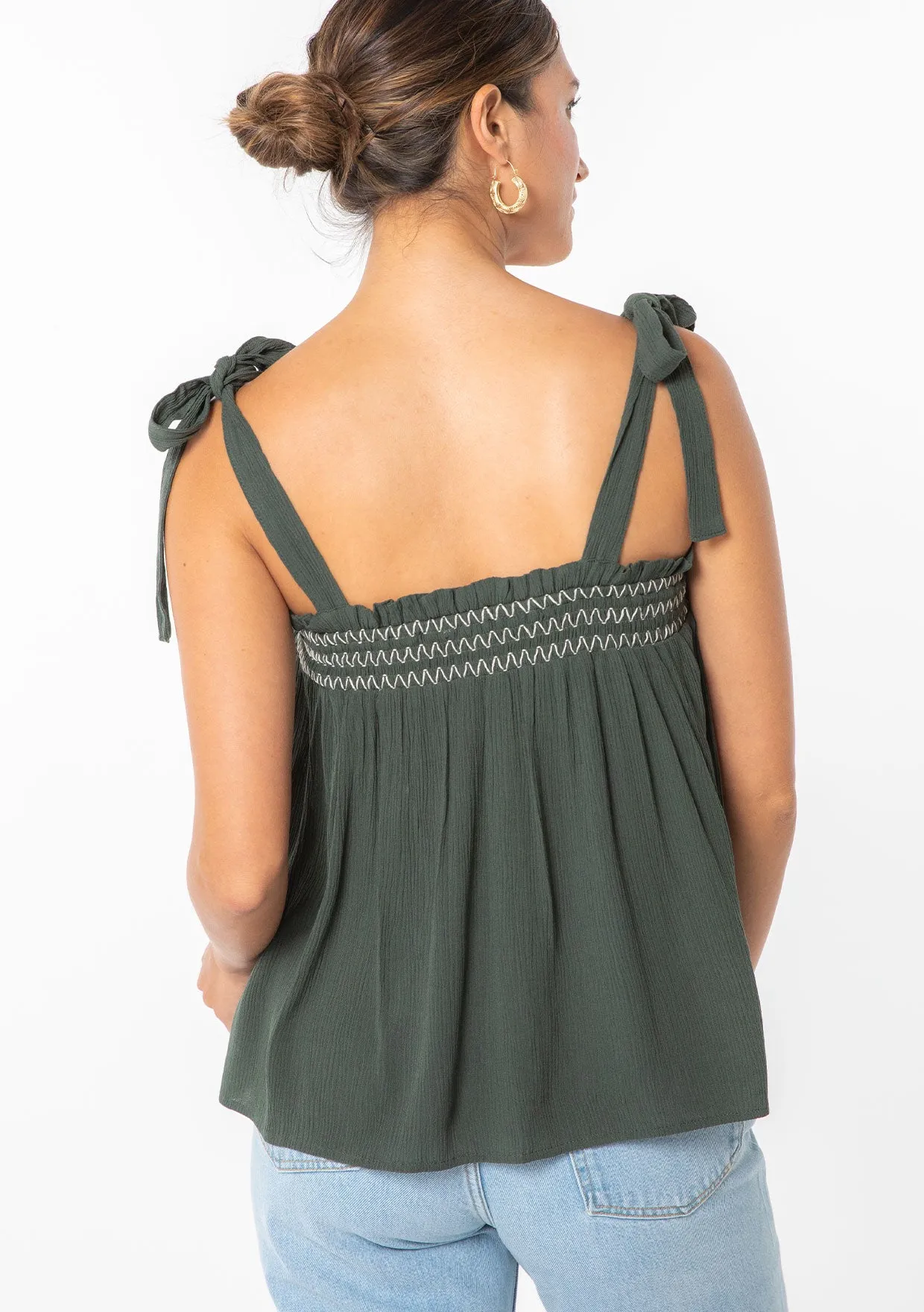 Nix Tie Shoulder Tank Top