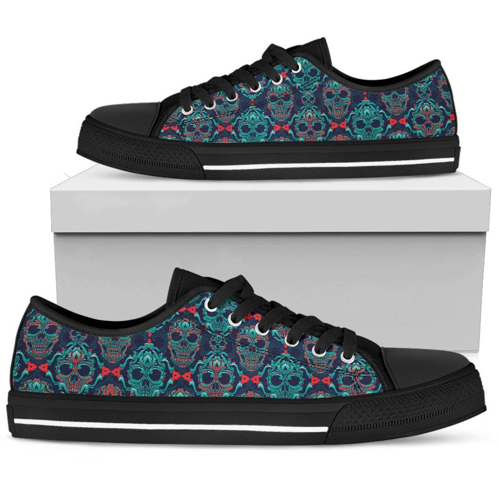 NP Skull Women's Low Top custom shoes