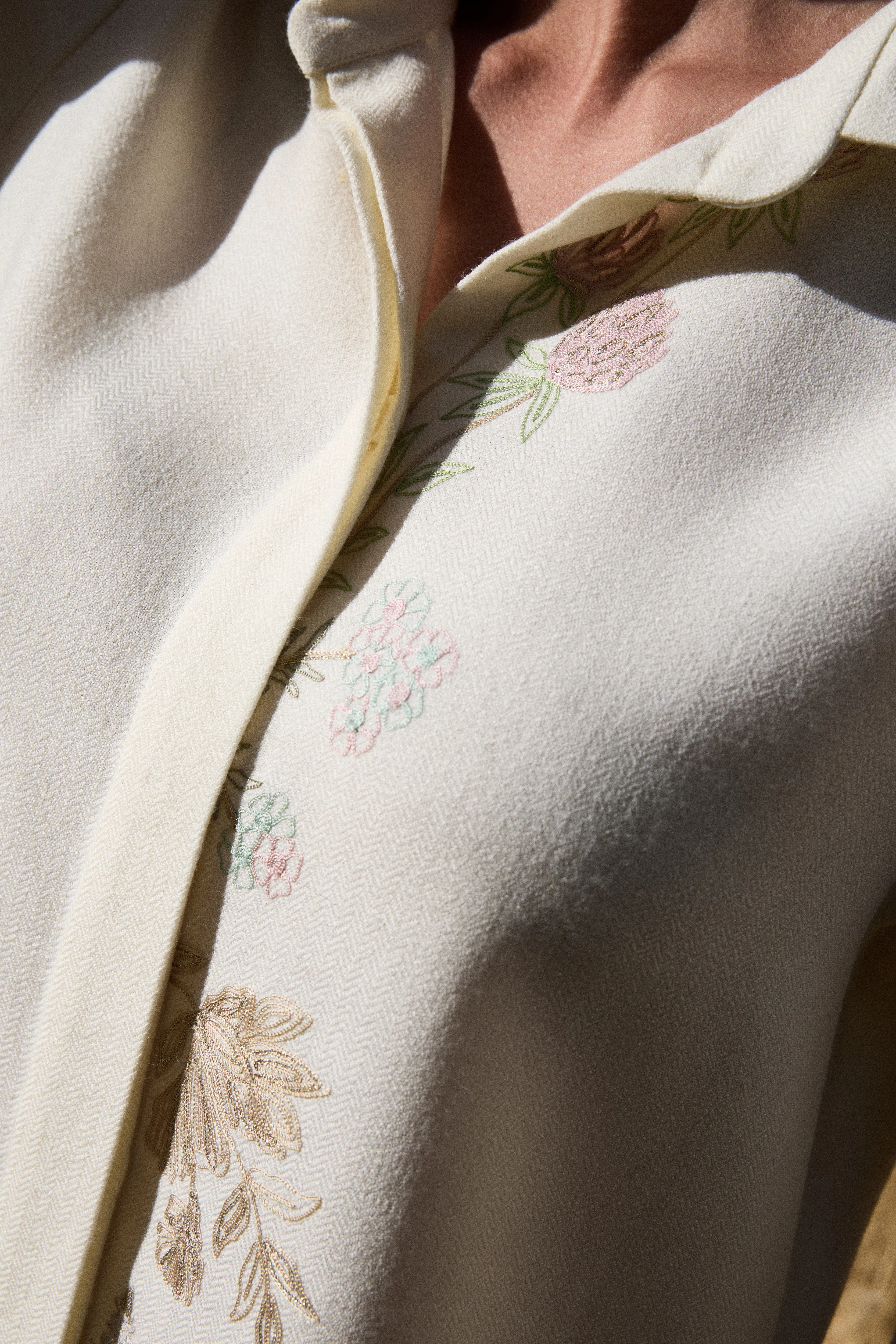 Nyoma Woollen Shirt (Pastels & Ivory)