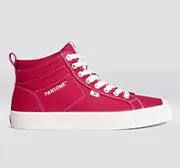 OCA High Pantone Viva Magenta Canvas Contrast Thread Sneaker Men