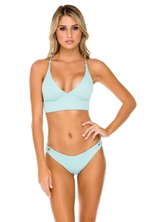 ORILLAS DEL MAR - Cross Back Bustier Top & Full Bottom • Acuario