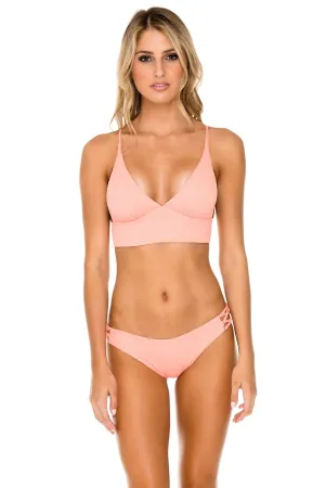 ORILLAS DEL MAR - Cross Back Bustier Top & Full Bottom • Puesta Del Sol
