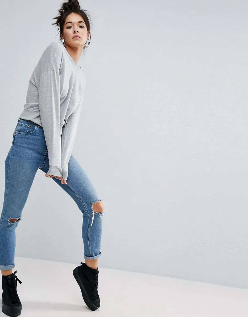 Oversized Cropped Sweatshirt
