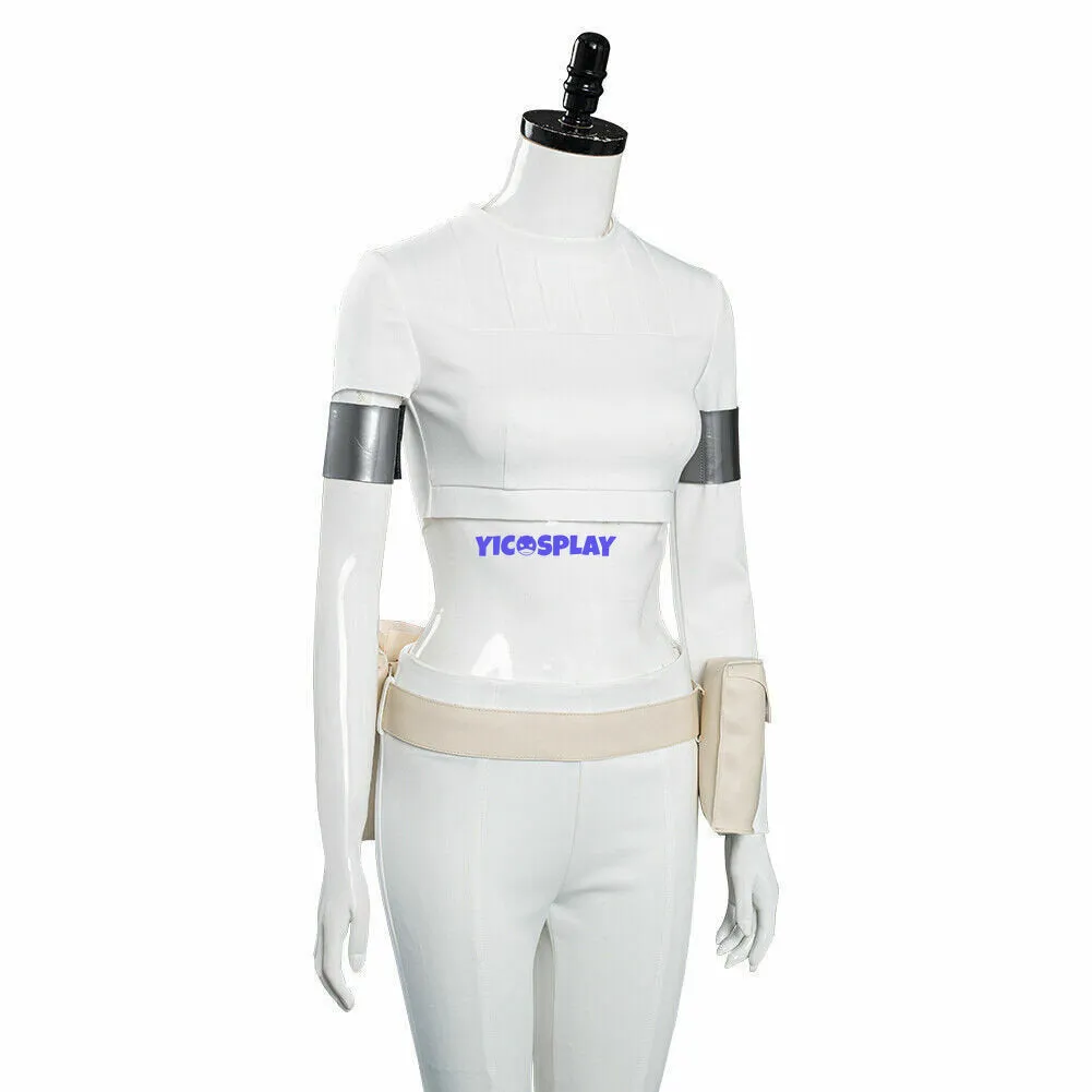 Padme Amidala White Ripped Outfit Halloween Suit Cosplay Costume