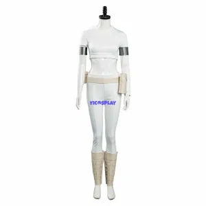 Padme Amidala White Ripped Outfit Halloween Suit Cosplay Costume