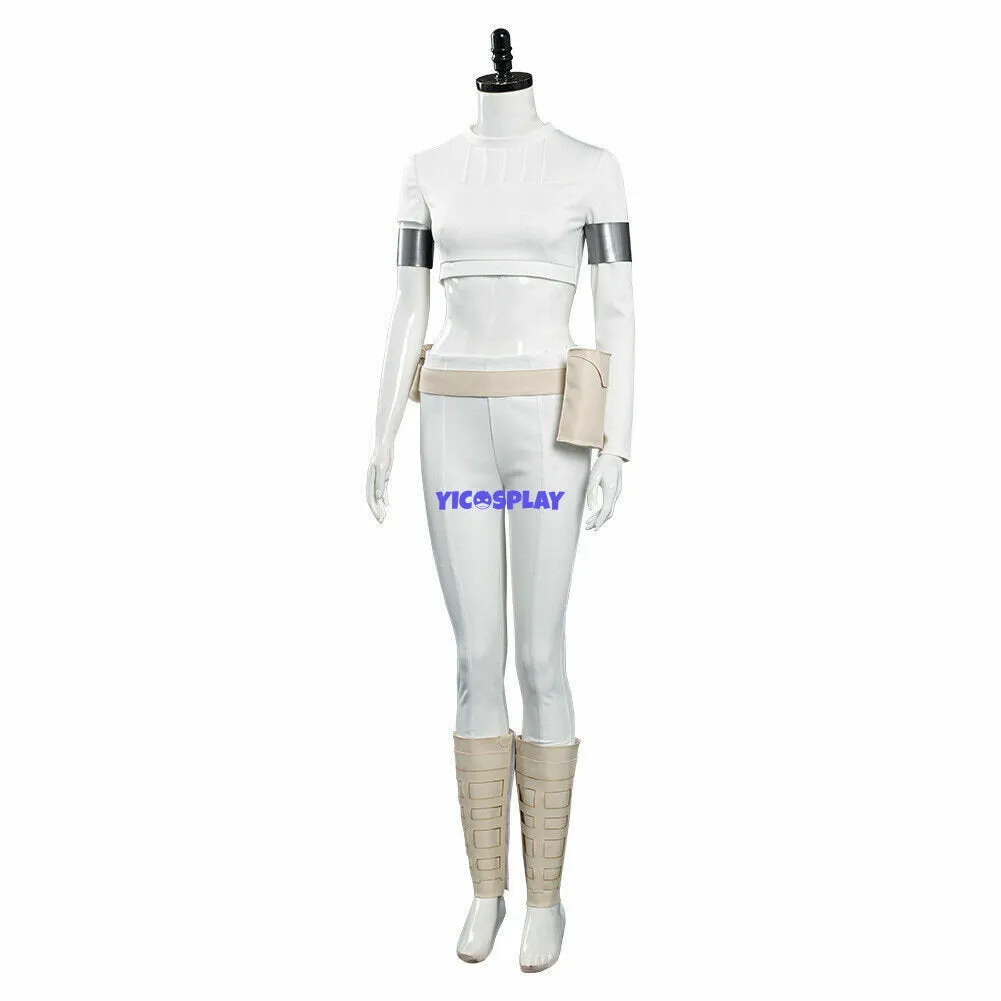 Padme Amidala White Ripped Outfit Halloween Suit Cosplay Costume