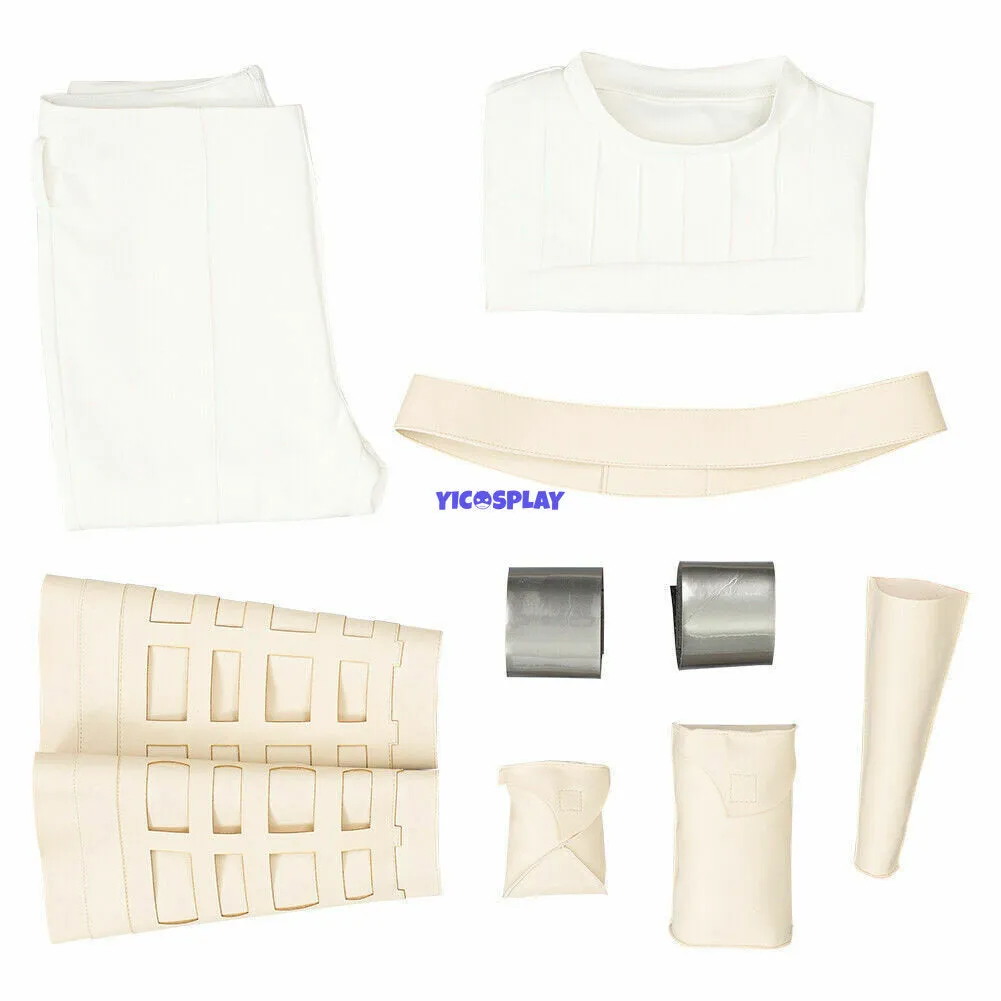 Padme Amidala White Ripped Outfit Halloween Suit Cosplay Costume