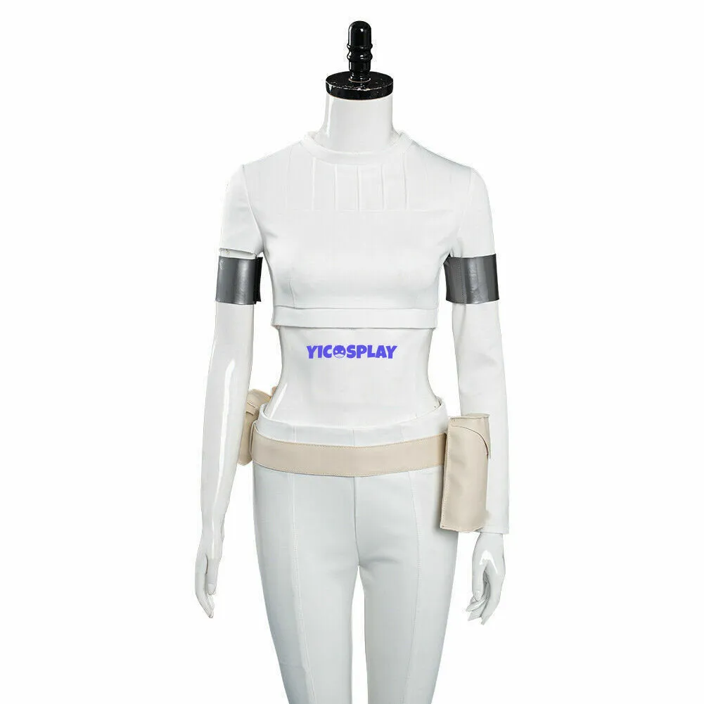 Padme Amidala White Ripped Outfit Halloween Suit Cosplay Costume