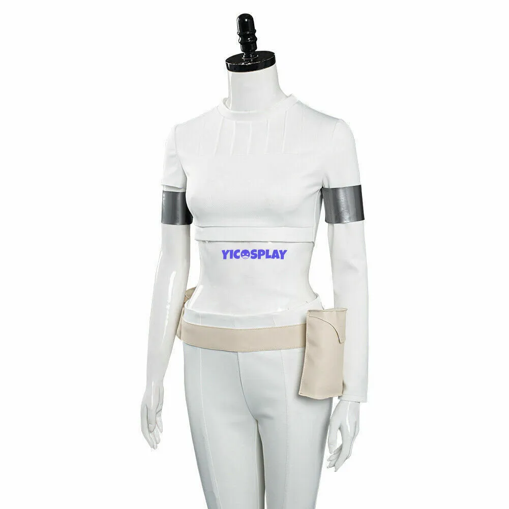 Padme Amidala White Ripped Outfit Halloween Suit Cosplay Costume
