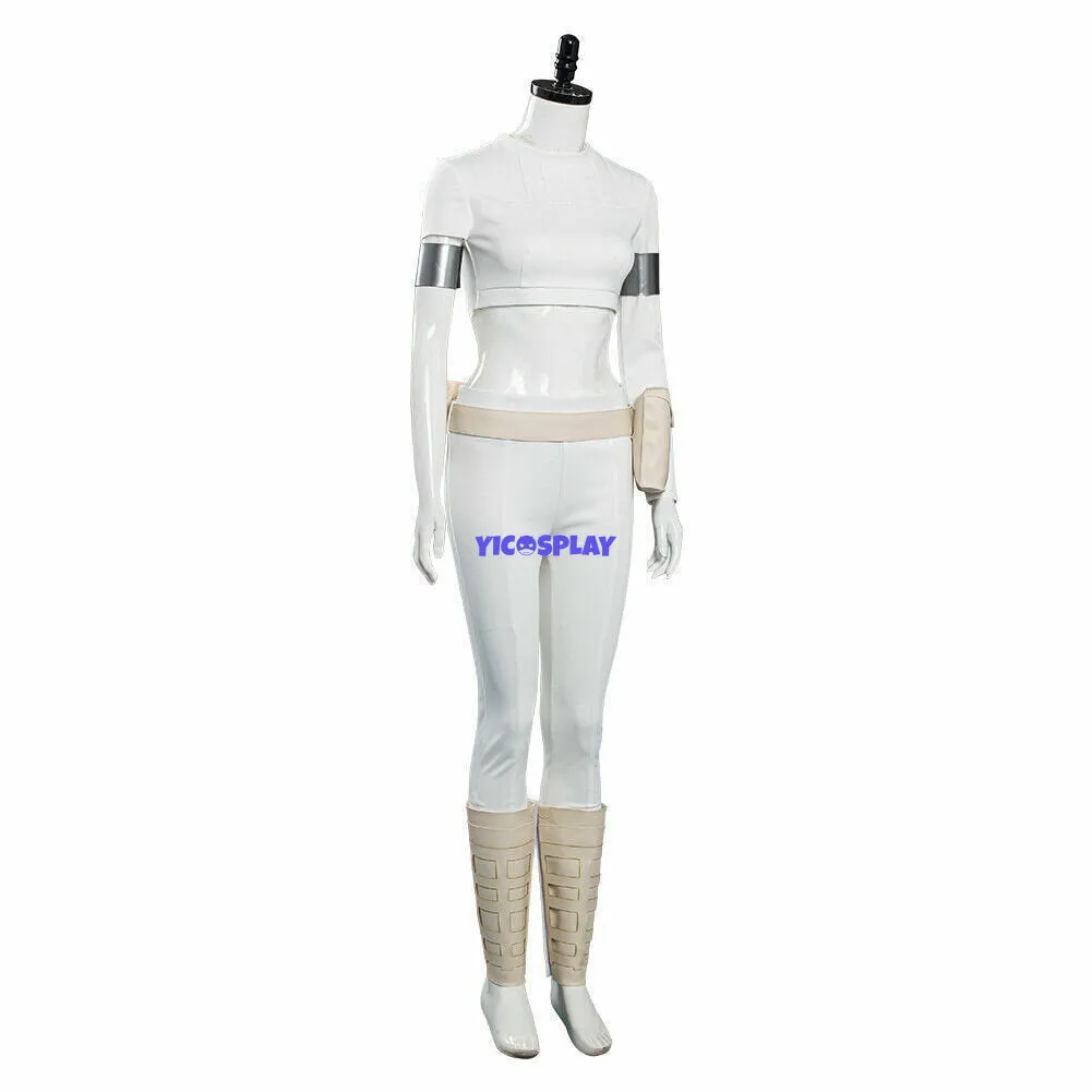 Padme Amidala White Ripped Outfit Halloween Suit Cosplay Costume